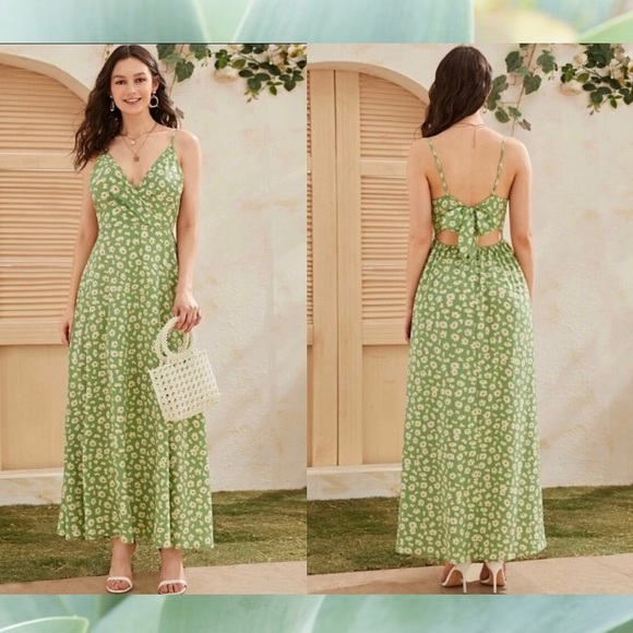SHEIN Dresses & Skirts - FINAL ⬇️ Floral Print Tie Back Cami Dress